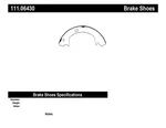 Parking Brake Shoe-premium Centric 111.06430. Fixed Price $45.35.