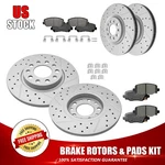 Front & Rear Drilled Brake Rotors Ceramic Pads For Chrysler 200 2015 2016 2017. Fixed Price $174.21.
