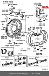 Lever, Automatic Adjust, Left For Rear Brake, 4764460010 Toyota 47644-60010. Fixed Price $9.33.