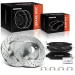 A-premium Front Drilled Brake Rotor & Pad For Nissan Murano 15-23 Infiniti QX60. Fixed Price $159.49.