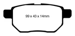 Ebc Yellowstuff Rear Brake Pads For Pontiac Vibe 1.8 09-10. Fixed Price $157.15.