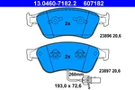 Ate 13.0460-7182.2 Brake Pad Set, Disc For Audi, Vw. Fixed Price $159.82.