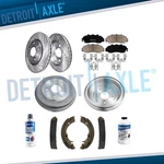 Front Drilled Rotors Brake Pads & Rear Drum Shoes For 1997-2001 Honda Cr-v. Fixed Price $170.29.