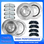 Front+rear Drilled Slotted Brake Rotors & Ceramic Pads For Chevy Gmc 4WD 2WD. Fixed Price $196.90.