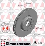 Lordco - Zimmerman 150347820 Disc Brake Rotor. Fixed Price $259.99.