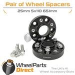 Bolt-on Wheel Spacers (2) 5X110 65.1 25MM For Chevrolet Hhr 06-11. Fixed Price $73.84.