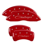 Mgp Caliper Covers For Engraved Front And Rear Cursive Challenger Red Silver. Fixed Price $299.99.