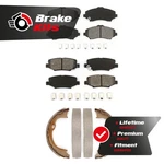 Front Rear Semi-metallic Brake Pads Parking Shoe Kit For 2007-2017 Jeep Wrangler. Fixed Price $79.82.