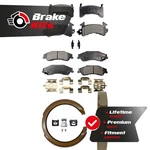 Front Rear Semi-metallic Brake Pads Parking Shoe Kit For 1998-2002 Chevrolet S10. Fixed Price $88.87.
