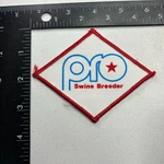 Vintage Printed-on-style Pro Swine Breeder Patch Pork Pig Farming 411X. Fixed Price $9.95.