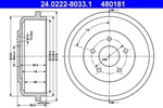 Ate 24.0222-8033.1 Brake Drum Ford. Fixed Price $64.51.