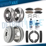 Front Rotors Brake Pads Rear Drums Shoes Kit For 2013 - 2018 City Express NV200. Fixed Price $169.85.