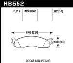 Hawk Performance HB552P.722 Superduty Disc Brake Pad. Fixed Price $146.99.