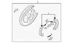 Genuine Hyundai 2001-2004 Santa Fe Backing Plate 58355-26000. Fixed Price $121.77.