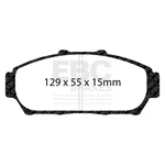 Disc Brake Pad Set-gs Ebc DP21206. Fixed Price $153.40.