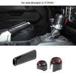 Handbrake Gear Shift Knob Trim Cover For Jeep Wrangler Jl 18+ Carbon Fiber. Fixed Price $30.49.