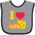 Inktastic Heart And Cheese Baby Bib Macaroni Love Clothing Infant. Fixed Price $15.99.