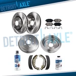 Front Rotors Ceramic Brake Pads Rear Drums Shoes For 2004 - 2008 Toyota Prius. Fixed Price $113.97.