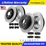13.94" Front 13.58" Rear Drilled Disc Rotors Pad For Toyota Tundra Sequoia LX570. Fixed Price $168.99.