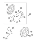 Genuine Mopar Brake Shoe Hold Down Spring Kit 68094317AA. Fixed Price $38.66.
