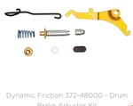 Dynamic Friction 372-48000 Drum Brake Adjuster Kit. Fixed Price $11.24.