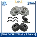 New Front Rear Disc Brake Rotor Ceramic Pad Drum & Shoe Kit For 1997-2001 Jeep. Fixed Price $285.06.