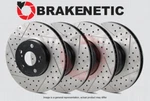 Front+rear Brakenetic Premium Drilled Slotted Rotors 2WD BPRS37007. Fixed Price $456.35.