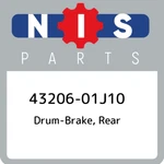 43206-01J10 Nissan Drum-brake, Rear 4320601J10, New Genuine Oem Part. Fixed Price $184.40.