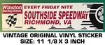 Southside Speedway - Vintage Original Vinyl Decal Sticker Richmond Nascar. Fixed Price $10.26.