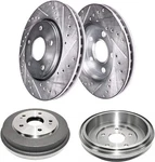 Front Drilled Brake Rotors + Rear Drums For 1997 1998 1999 2000 2001 Honda Cr-v. Fixed Price $151.95.