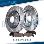 Front Drilled Rotors + Brake Pads For 2003 - 2008 Toyota Corolla Matrix Pontiac. Fixed Price $77.62.