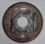 Triumph Girling 9" Lt. Rear Brake Backing Plate For TR3A-TR4A (solid Axle). Fixed Price $35.00.