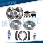 Front Rotors And Brake Pads + Rear Drum & Shoes For 2006-2011 Honda Civic 1.8L. Fixed Price $129.74.