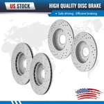 Front Rear Coated Drilled Slotted Disc Brake Rotors For Honda Civic 2016-2024. Fixed Price $89.14.