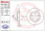 Brembo 08.C423.11 Brake Disc For Mazda, (faw). Fixed Price $78.08.