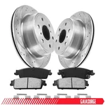Rear Drilled Rotors Brake Pads For 2007- 2013 Chev Silverado 1500 Tahoe Escalade. Fixed Price $96.18.
