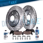 Rear Drilled Disc Rotors + Brake Pads For 2010 - 2017 Chevy Equinox Gmc Terrain. Fixed Price $102.44.