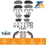 Front Rear Ceramic Brake Pads And Parking Shoes Kit For Honda Odyssey Acura Rl. Fixed Price $81.39.