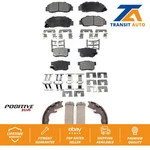 Front Rear Semi-metallic Brake Pads Parking Shoes Kit For Honda Odyssey Acura Rl. Fixed Price $73.93.