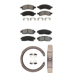 Front Brake Pads Rear Parking Shoes Kit For Gmc Envoy 2006-2009 OEB8 Semi-metall. Fixed Price $88.84.