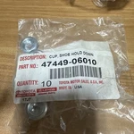 8PCS Genuine Oem Toyota 47449-06010 Rear Drum Brake Shoe Hold Down Spring Cup. Fixed Price $41.65.