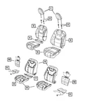 Genuine Mopar Front Seat Cushion Cover 5VF68HL1AD. Fixed Price $52.00.