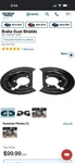 Dorman 924-208 Rear Brake Backing Plate Dust Shields. Fixed Price $60.00.