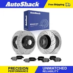 Front Rear Drilled Slotted Brake Rotors Ceramic Pads For Chevy Malibu 2004-2012. Fixed Price $152.10.