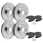 Front & Rear Drilled Brake Rotors + Pads For 2012 2013 Kia Soul. Fixed Price $199.00.