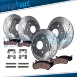 12.6'' Front Rear Drilled Disc Rotors Brake Pads For Nissan Armada Titan QX56. Fixed Price $223.94.