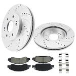Betthand Front Brakes Rotors 12.99'' Geomet Drilled 580279X2+D1367-8472. Fixed Price $249.73.