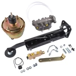 7" Dual Universal Power Brake Booster Bail Top Master Cylinder Disc / Drum Kit. Fixed Price $169.40.