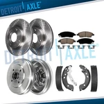 Front Rear Disc Rotors Drums Brake Pads Shoes For 2012 - 2019 Nissan Versa 1.6L. Fixed Price $189.35.