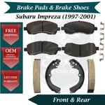 Premium Front Pads & Rear Shoes For 1997-2001 Subaru Impreza 10 Yr Warranty. Fixed Price $93.46.